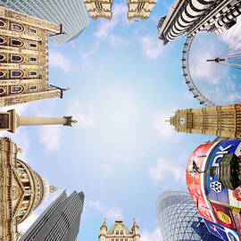 Montage Picture Of London Landmarks by Caroline Purser