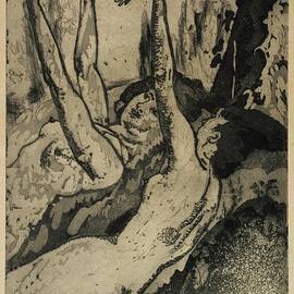 Moonlight On The Grassy Bank by Arthur Bowen Davies