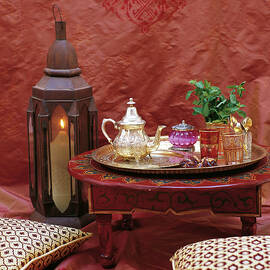 Moroccan Tea On Table In An Oriental Ambience by Jalag / Heiner Orth