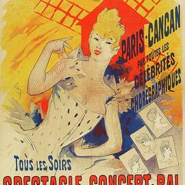 Moulin Rouge, Paris-cancan by Jules Cheret