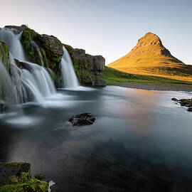 Mountain  & Waterfalls, Iceland by Massimiliano De Santis