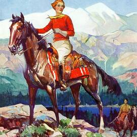 Mountain Trail Ride by Frank E. Schoonover