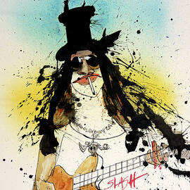 Music, Slash, 2009 (drawing) by Ralph Steadman