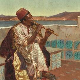 Musician On The Terrace by Rudolf Ernst
