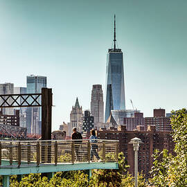 New York City, Brooklyn, Williamsburg, Domino Park, And Lower Manhattan. by Lumiere