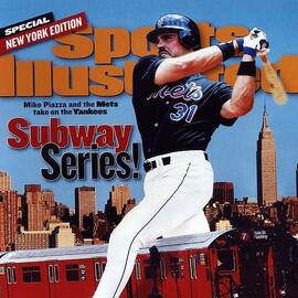 New York Mets Mike Piazza, 2000 Subway Series Sports Illustrated Cover by Sports Illustrated