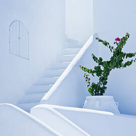 Nice White Stairs In Oia Village by Mbbirdy