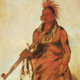 No-o-mun-nee, Walks In The Rain, A Warrior by George Catlin