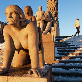 Norway, Oslo County, Scandinavia, Oslo, Frogner Park, Vigeland Installation, Statues In Vigeland Park by Luigi Vaccarella