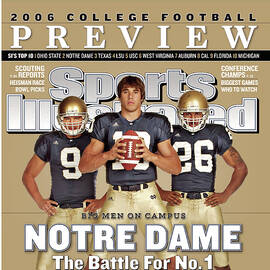 Notre Dame Qb Brady Quinn, Travis Thomas, And Tom Zbikowski Sports Illustrated Cover by Sports Illustrated