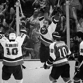 Nystrom Celebrates Winning Goal At by B Bennett