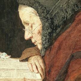 Old Woman Reading The Bible by Albert Anker