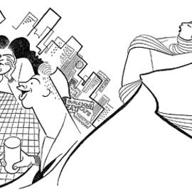 On The Town by Al Hirschfeld