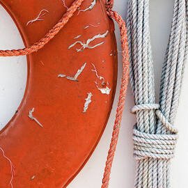 Orange Life Ring by Carol Leigh