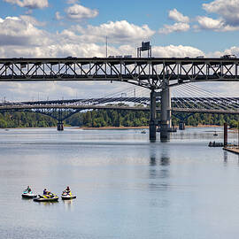 Oregon, Portland, Hawthorne Bridge. by Maria Consorti