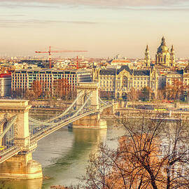 Panorama of Budapest Chain Bridge by Stefano Senise