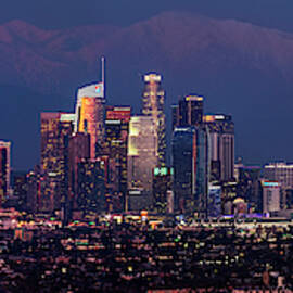 Panoramic Los Angeles at Night by Kelley King