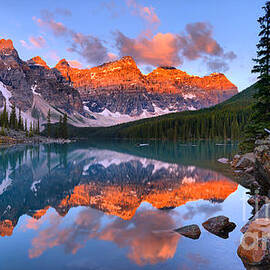 Panoramic Sunrise At Moraine Lake by Adam Jewell