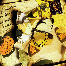 Paper wings and inked out notes by Jorgo Photography