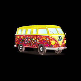 Peace And Love Hippy Van by Flippin Sweet Gear
