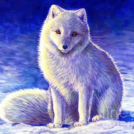 Peaceful Winter Arctic Fox by Rebecca Wang