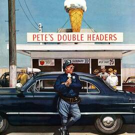 Pete's Double Headers by Stevan Dohanos