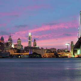 Philadelphia Skyline & River by Anna Serrano