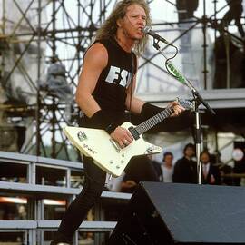 Photo Of James Hetfield And Metallica by Mike Cameron
