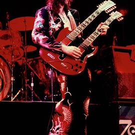 Photo Of Jimmy Page And Led Zeppelin by Graham Wiltshire