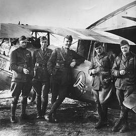 Pilot Eddie Rickenbacker With Flight by Bettmann