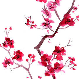 Plum Blossom Painting by Kaligraf