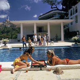Poolside Backgammon by Slim Aarons