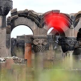Poppy At The Excavation Of Zvartnotz At Yerevan, Armenia, Asia by Thomas Stankiewicz