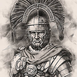 Portrait of a Roman Legionary - 50 by AM FineArtPrints