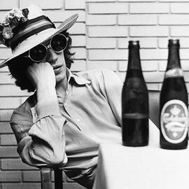 Portrait Of Mick Jagger With A Sun Hat by Keystone-france