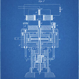 Pp463-blueprint Tesla Electric Generator Poster by Cole Borders