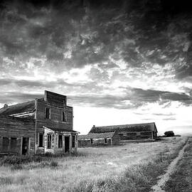 Prairie Ghost Town In Black And White by Imaginegolf