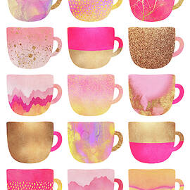 Pretty Pink Coffee Cups by Elisabeth Fredriksson