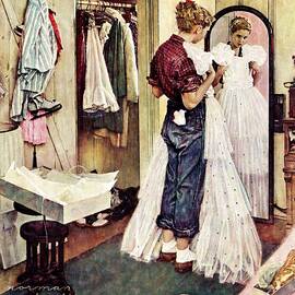 Prom Dress Art Print by Norman Rockwell - The Saturday Evening Post