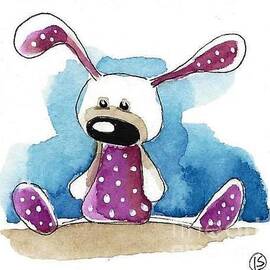 Purple bunny by Lucia Stewart