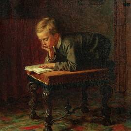 Reading Boy by Eastman Johnson