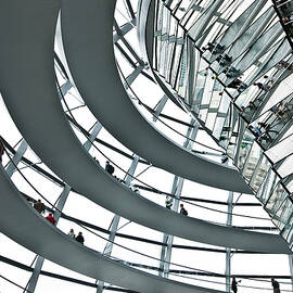 Reichstag Parliament Building In Berlin by Massimo Borchi