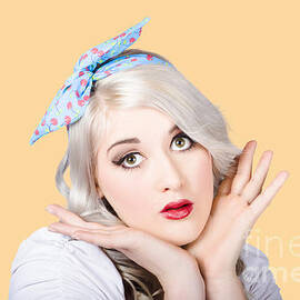 Retro style portrait of a blond girl by Jorgo Photography