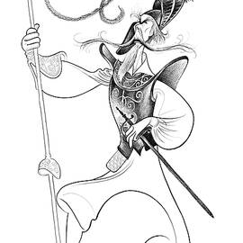 Richard Kiley In Man Of La Mancha by Al Hirschfeld