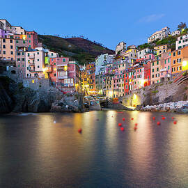 Riomaggiore After Sunset by Sebastian Wasek