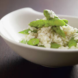 Risotto With Green Asparagus, White Wine And Parmesan by Tre Torri