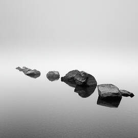 Rocks in the mist by Grant Glendinning