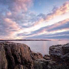 Rocky Coast At Daybreak . by Jeff Sinon