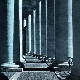 Roma - The Colonnade At St. Peter's Basilica by Stefano Senise