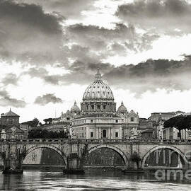 Rome - St Peter Black and White by Stefano Senise